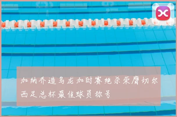 加纳乔造乌龙加时赛绝杀荣膺切尔西足总杯最佳球员称号