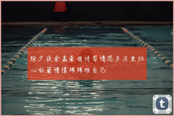 除夕夜余嘉豪借诗寄情思乡万里归心似箭情愫绵绵难自已