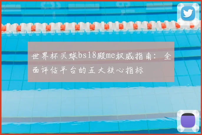世界杯买球bs18殿me权威指南：全面评估平台的五大核心指标