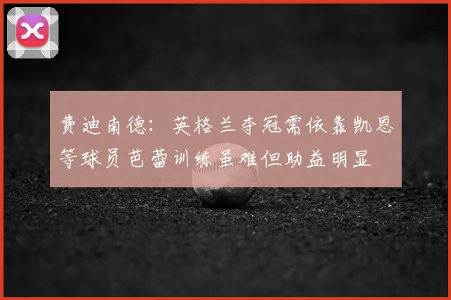 费迪南德：英格兰夺冠需依靠凯恩等球员芭蕾训练虽难但助益明显