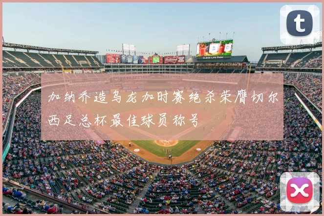 加纳乔造乌龙加时赛绝杀荣膺切尔西足总杯最佳球员称号